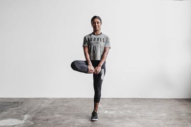 Nobull Boxy Women's T Shirts Grey Camo | Australia (IT3421)